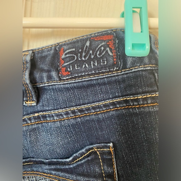 Silver Jeans Aiko Slim Bootcut Men's Stretch Medium wash denim distressed - Picture 10 of 11